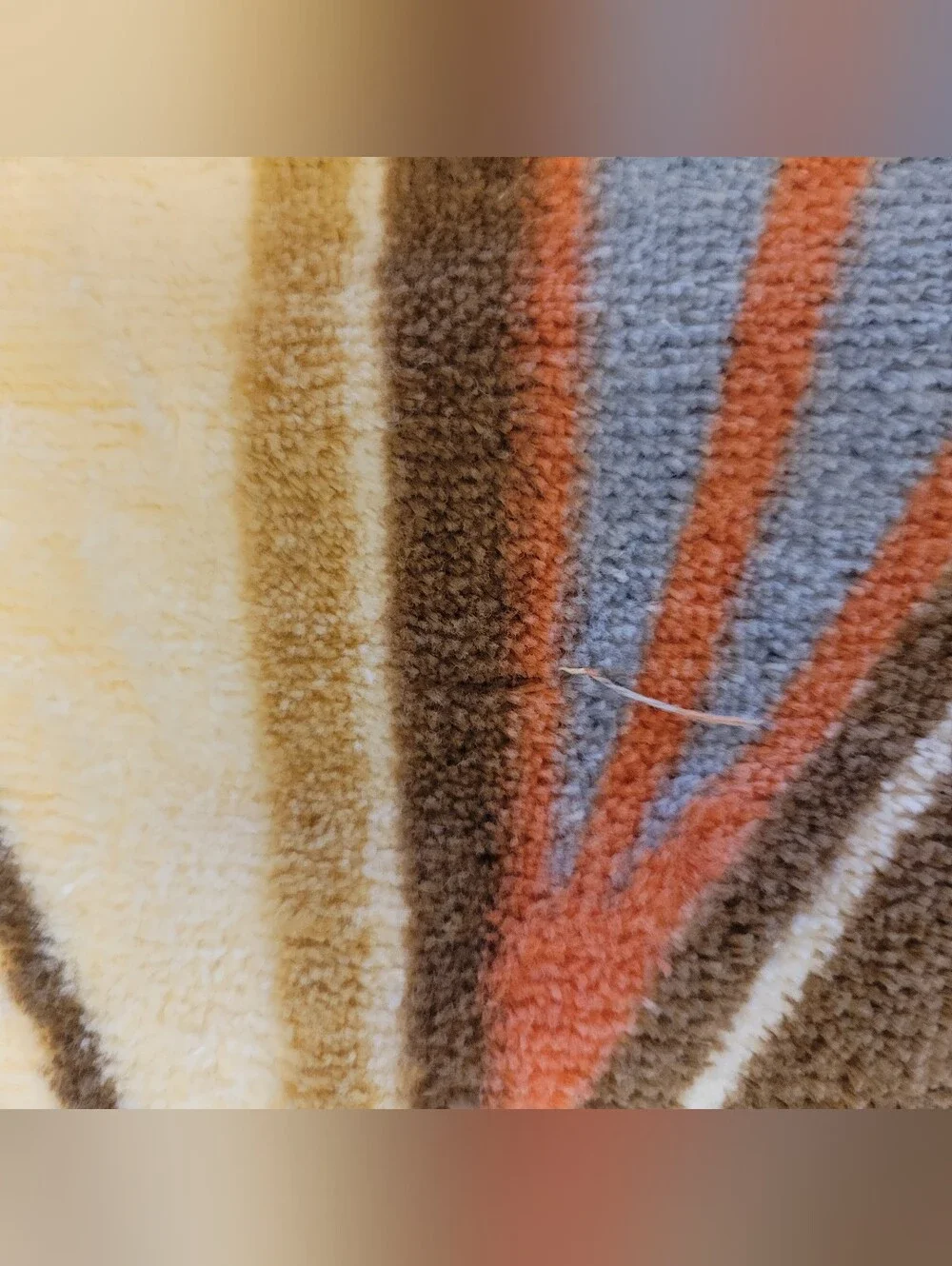 Vintage Maritex Hanae Mori Single Butterfly Bath Towel Cream Brown 1970’s
